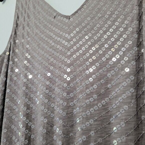 Garnet Hill Festive Allover Sequin Sleeveless‎ Maxi Dress Size S Wedding Formal - Picture 11 of 11